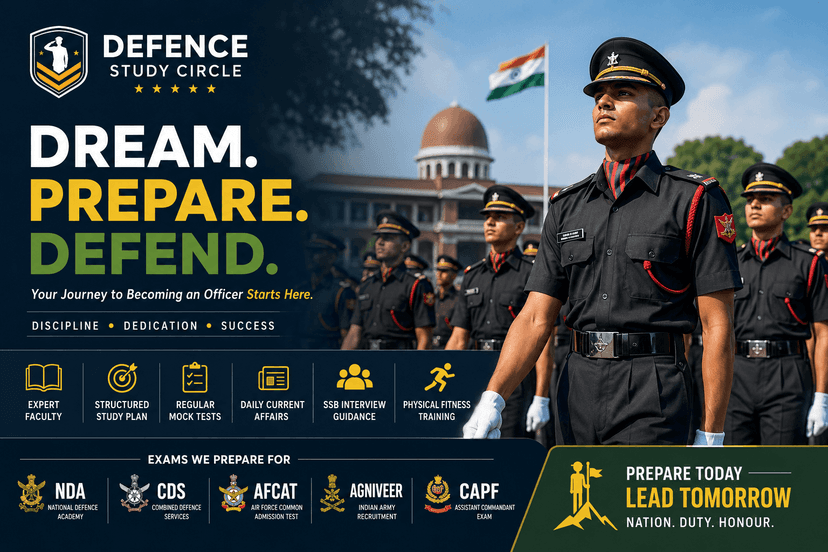 Defence Study Circle – The Complete Guide to NDA, CDS, AFCAT & Defence Exam Preparation (2026)